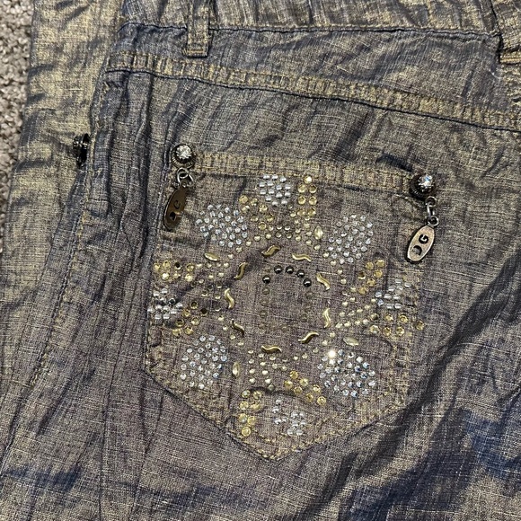 Vintage Y2K Dolce & Gabanna Low-rise Cotton Metallic Pants - Picture 11 of 13